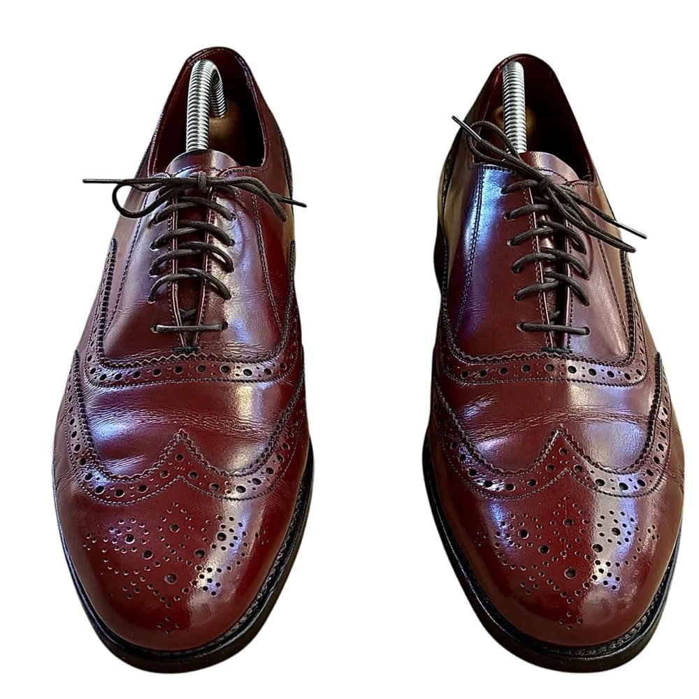 🍁GRENSON Royal Windsor Saphir Red Leather Wingtip Oxfords🍁 - Picture 5 of 14